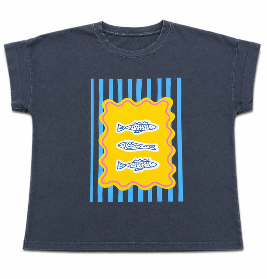 Camiseta de algodón "Marseille Sardine" veraniegas